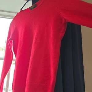 Charter Club Red Cashmere Crewneck Sweater